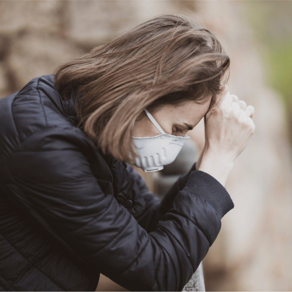 Femme souffrant de stress